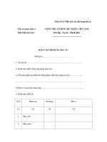 Mẫu số 6.4 Mẫu báo cáo nội dung đầu tư potx