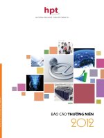 báo cáo thường niên 2012 hpt knowing it am tường công nghệ thấu hiểu thông tin