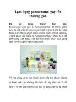 Lạm dụng paracetamol gây tổn thương gan ppt
