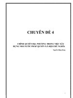 Chính quyền địa phương trong việc xây dựng nhà nước pháp quyền xã hội chủ nghĩa   nguyễn đăng dung
