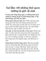 Sai lầm với những thói quen tưởng là giữ vệ sinh pptx