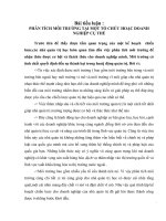 de tai phan tich moi truong tai cong ty TNHH huu nghi ppt