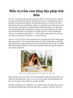 Điều trị trầm cảm bằng liệu pháp tinh thần pptx