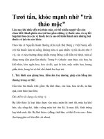 Tươi tắn, khỏe mạnh nhờ 