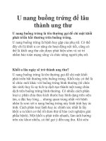 U nang buồng trứng để lâu thành ung thư pot