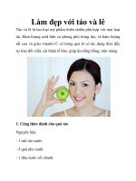 Làm đẹp với táo và lê ppt