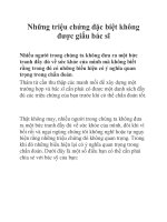 Những triệu chứng đặc biệt không được giấu bác sĩ doc