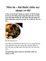 Món ăn – bài thuốc chữa suy nhược cơ thể ppt