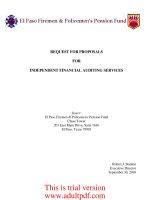 REQUEST FOR PROPOSALS FOR INDEPENDENT FINANCIAL AUDITING SERVICES doc