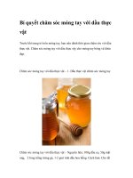 Bí quyết chăm sóc móng tay với dầu thực vật pdf