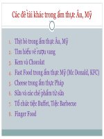 Am thực Pháp và các nước Châu Âu pptx