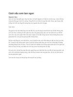 Cách nấu cơm lam ngon