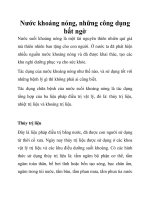 Nước khoáng nóng, những công dụng bất ngờ pptx