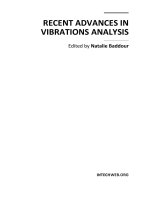 Recent Advances in Vibrations Analysis Part 1 potx