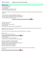 FIRST CHOICE things you do after school docx