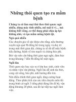 Những thói quen tạo ra mầm bệnh docx