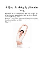 4 động tác nhỏ giúp giảm đau lưng docx