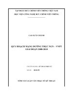 QUY HOẠCH MẠNG ĐƯỜNG TRỤC NGN – VNPT GIAI ĐOẠN 2008 - 2010