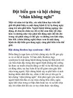 Đột biến gen và hội chứng “chân không nghỉ” pptx