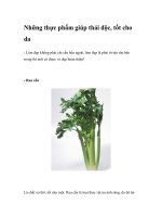 Những thực phẩm giúp thải độc, tốt cho da ppt