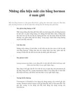 Những dấu hiệu mất cân bằng hormon ở nam giới ppt