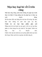 Mẹo hay loại bỏ vết ố trên răng ppt