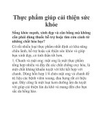 Thực phẩm giúp cải thiện sức khỏe pptx
