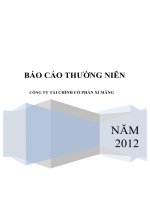báo cáo thường niên 2012 công ty tài chính cổ phần xi măng