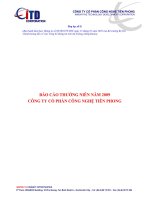 báo cáo thường niên năm 2009  công ty cổ phần công nghệ tiên phong