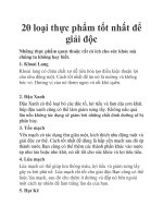 20 loại thực phẩm tốt nhất để giải độc doc