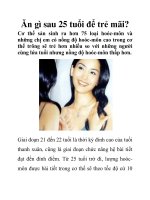 Ăn gì sau 25 tuổi để trẻ mãi? potx