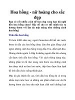 Hoa hồng - nữ hoàng cho sắc đẹp ppt