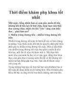 Thời điểm khám phụ khoa tốt nhất docx