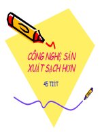 giáo trình công nghệ sản xuất sạch hơn