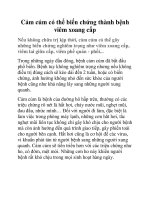 Cảm cúm có thể biến chứng thành bệnh viêm xoang cấp potx