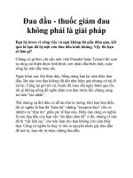 Đau đầu - thuốc giảm đau không phải là giải pháp pptx