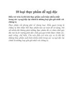 10 loại thực phẩm dễ ngộ độc ppt