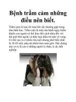Bệnh trầm cảm những điều nên biết. potx