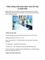 Triệu chứng chẩn đoán bệnh viêm tiết niệu và bệnh thận pdf