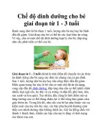 Chế độ dinh dưỡng cho bé giai đoạn từ 1 - 3 tuổi pot