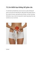 5 lý do khiến bạn không thể giảm cân pot