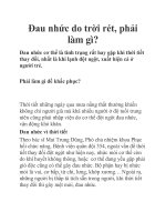 Đau nhức do trời rét, phải làm gì? docx