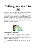 Nhiễm giun - sán ở trẻ nhỏ doc