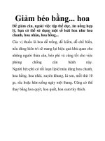 Giảm béo bằng... hoa potx