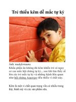 Trẻ thiếu kẽm dễ mắc tự kỷ doc