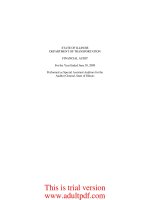 STATE OF ILLINOIS DEPARTMENT OF TRANSPORTATION FINANCIAL AUDIT For the Year Ended June 30, 2009_part1 ppt