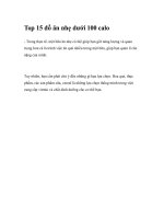 Top 15 đồ ăn nhẹ dưới 100 calo pdf