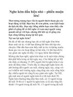 Nghe kém dấu hiệu nhỏ – phiền muộn lớn! doc