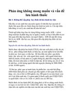 Phản ứng không mong muốn và vấn đề lưu hành thuốc docx