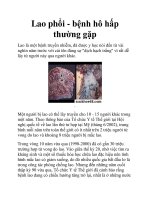 Lao phổi - bệnh hô hấp thường gặp potx